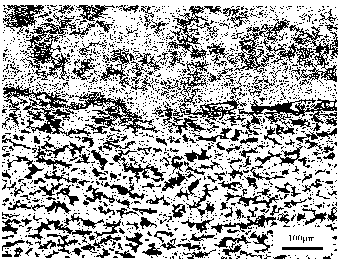 Method for observing metallographic structure on titanium/steel explosion welding interface