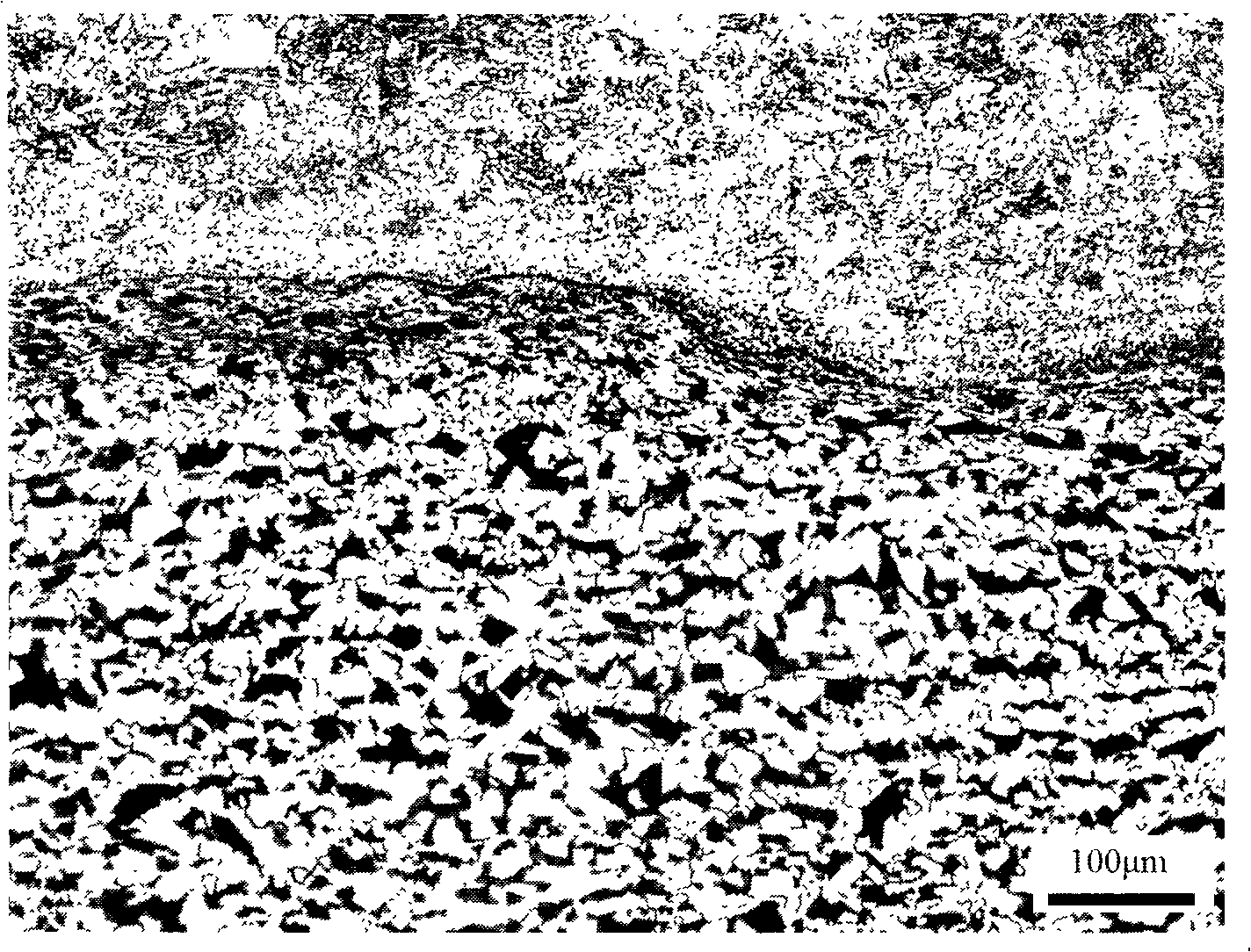 Method for observing metallographic structure on titanium/steel explosion welding interface