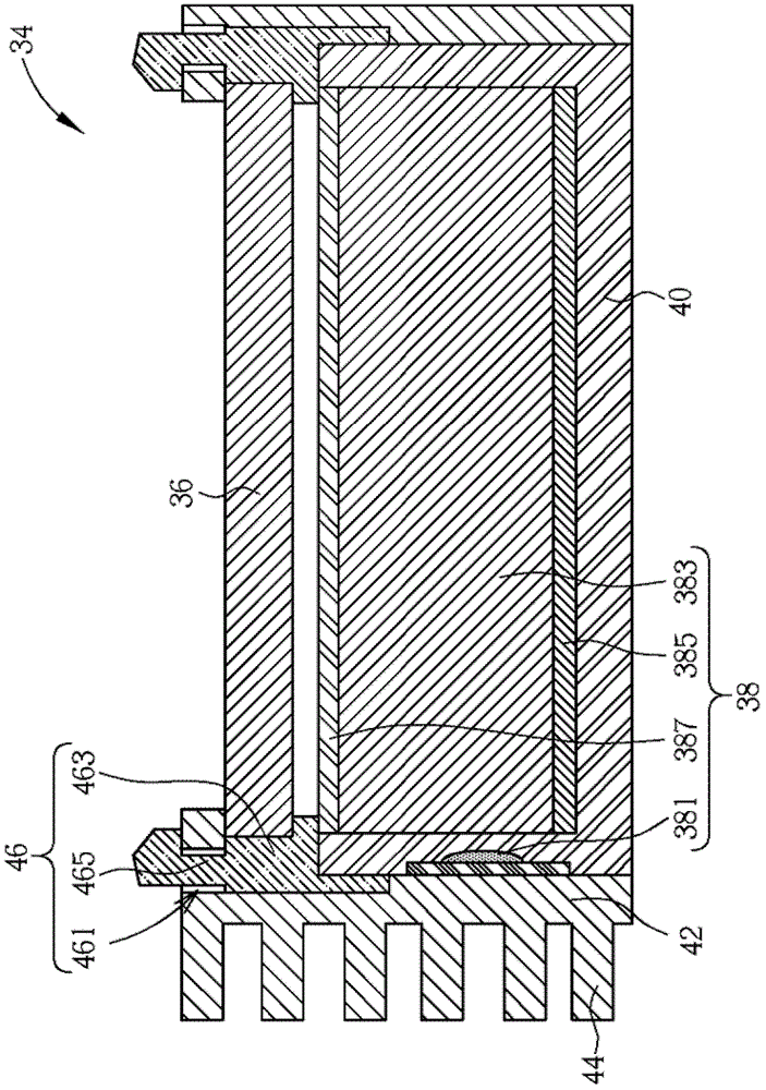 Display device with heat dissipating structures and electronic device using same