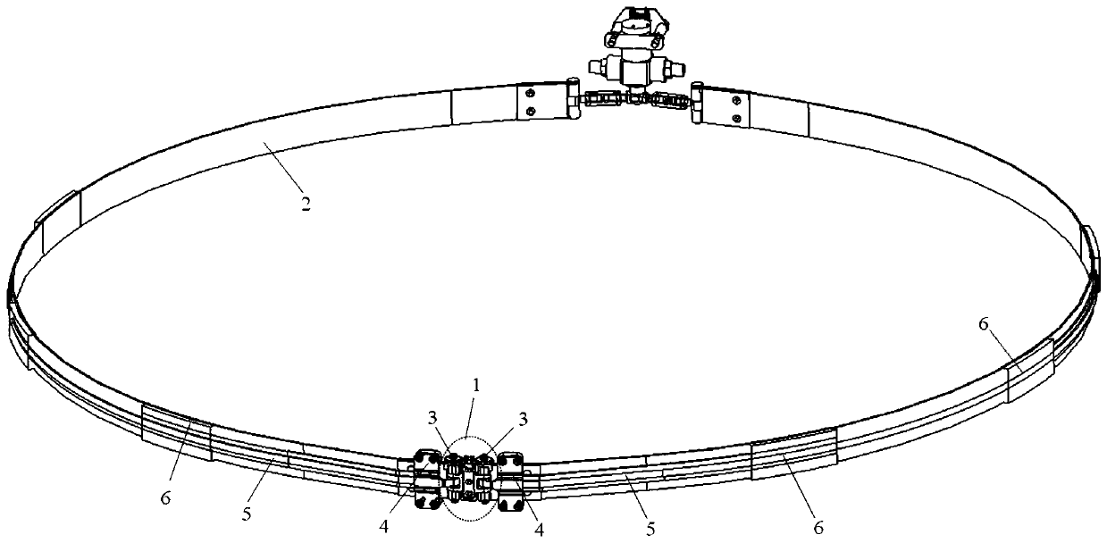 A spaceborne antenna wrapped with high damping self-return device