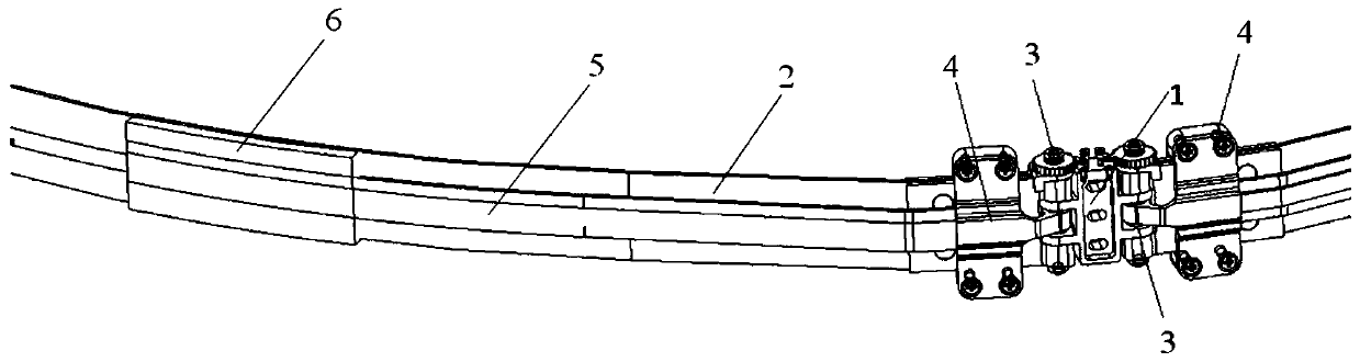 A spaceborne antenna wrapped with high damping self-return device