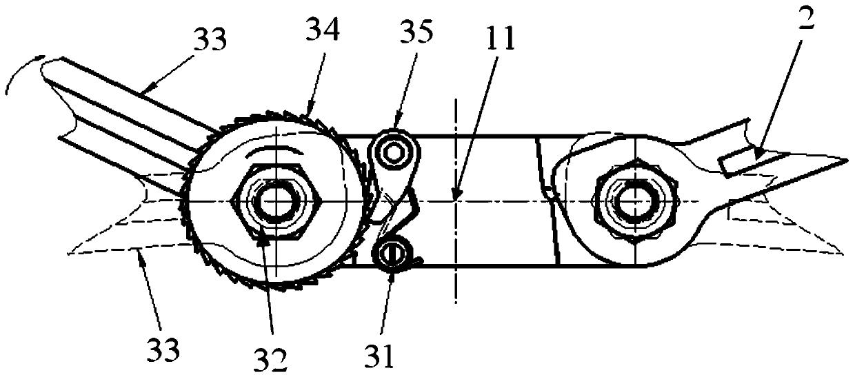 A spaceborne antenna wrapped with high damping self-return device