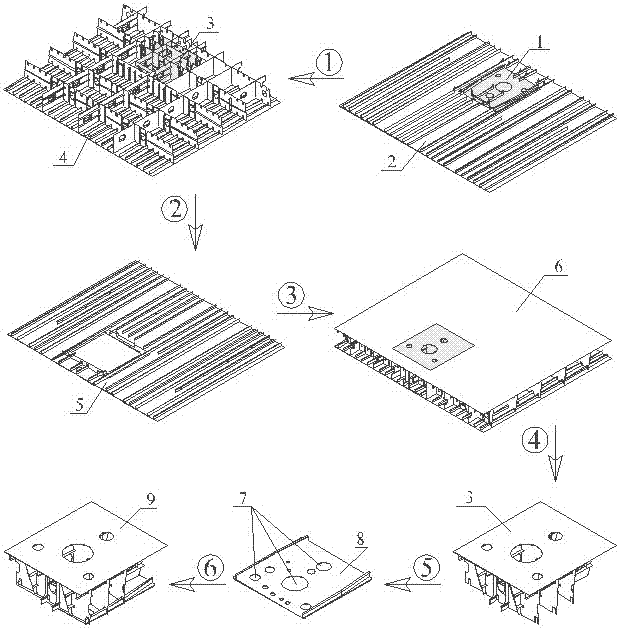 LNG (liquefied natural gas) liquid dome fragment same-mould manufacturing and staged folding method