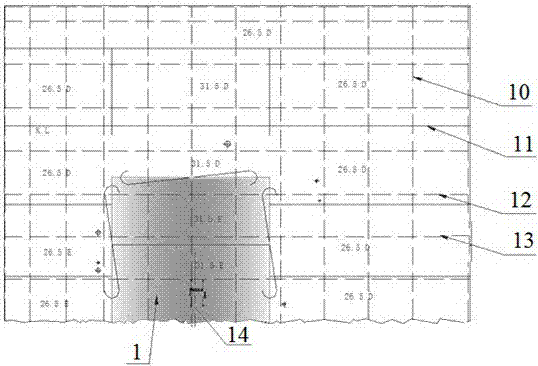 LNG (liquefied natural gas) liquid dome fragment same-mould manufacturing and staged folding method