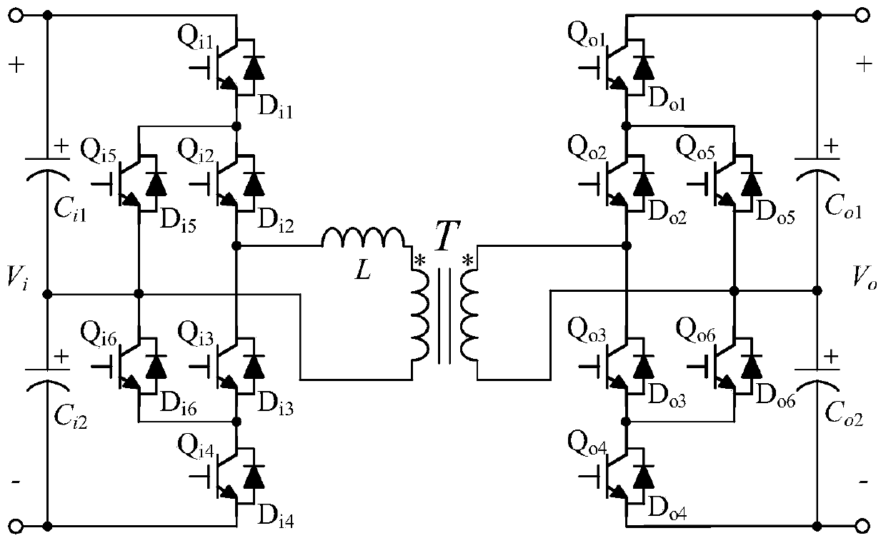 Isolated double half-bridge ANPC active bridge three-level DC/DC converter