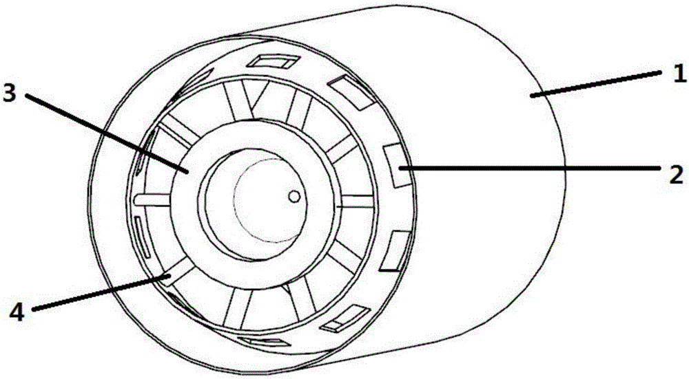 Afterburner with airflow channel designed in rectifying support plate