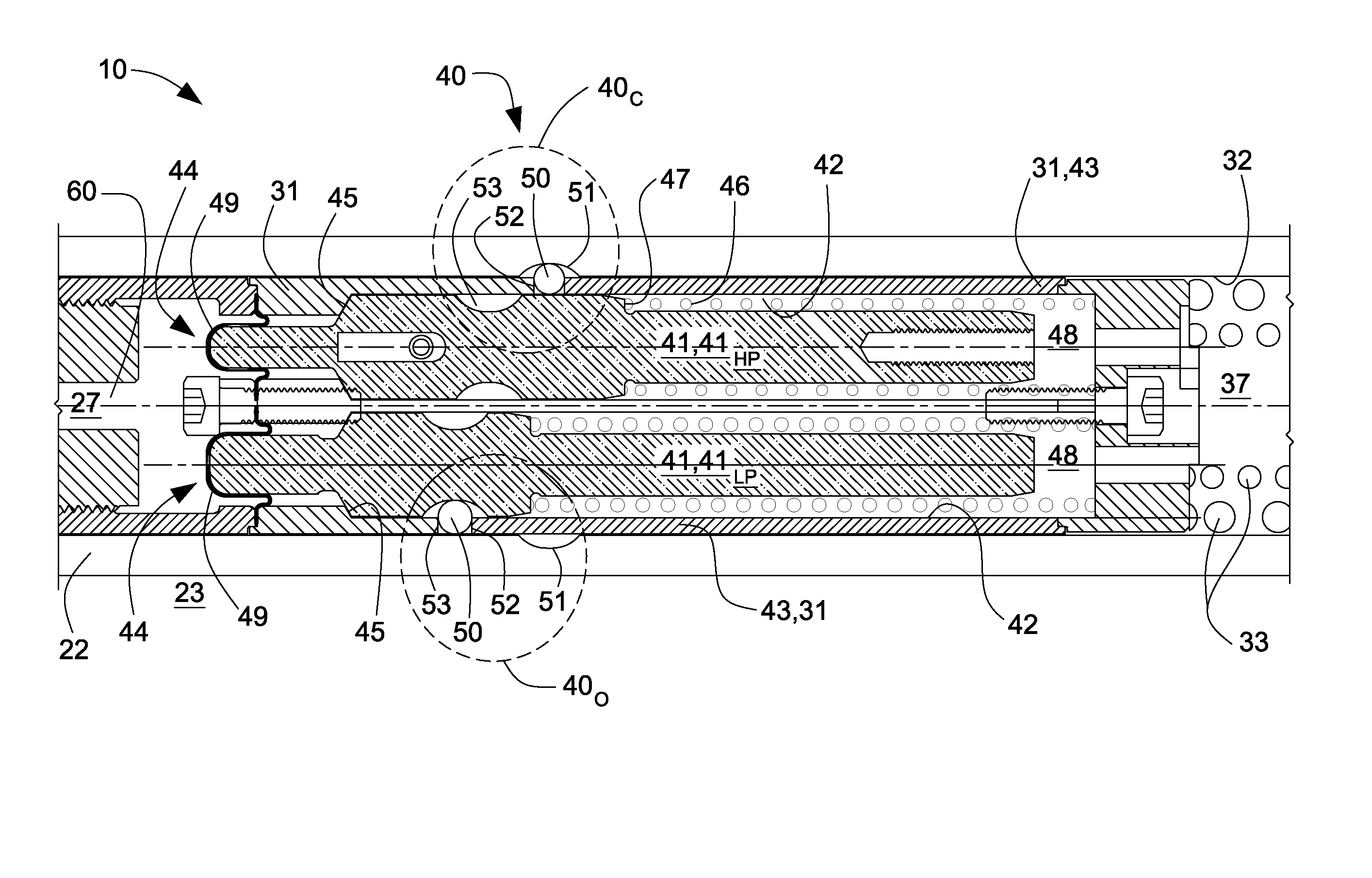 Pressure range delimited valve