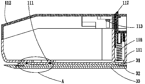 Heatable mopping combination for intelligent cleaning robots