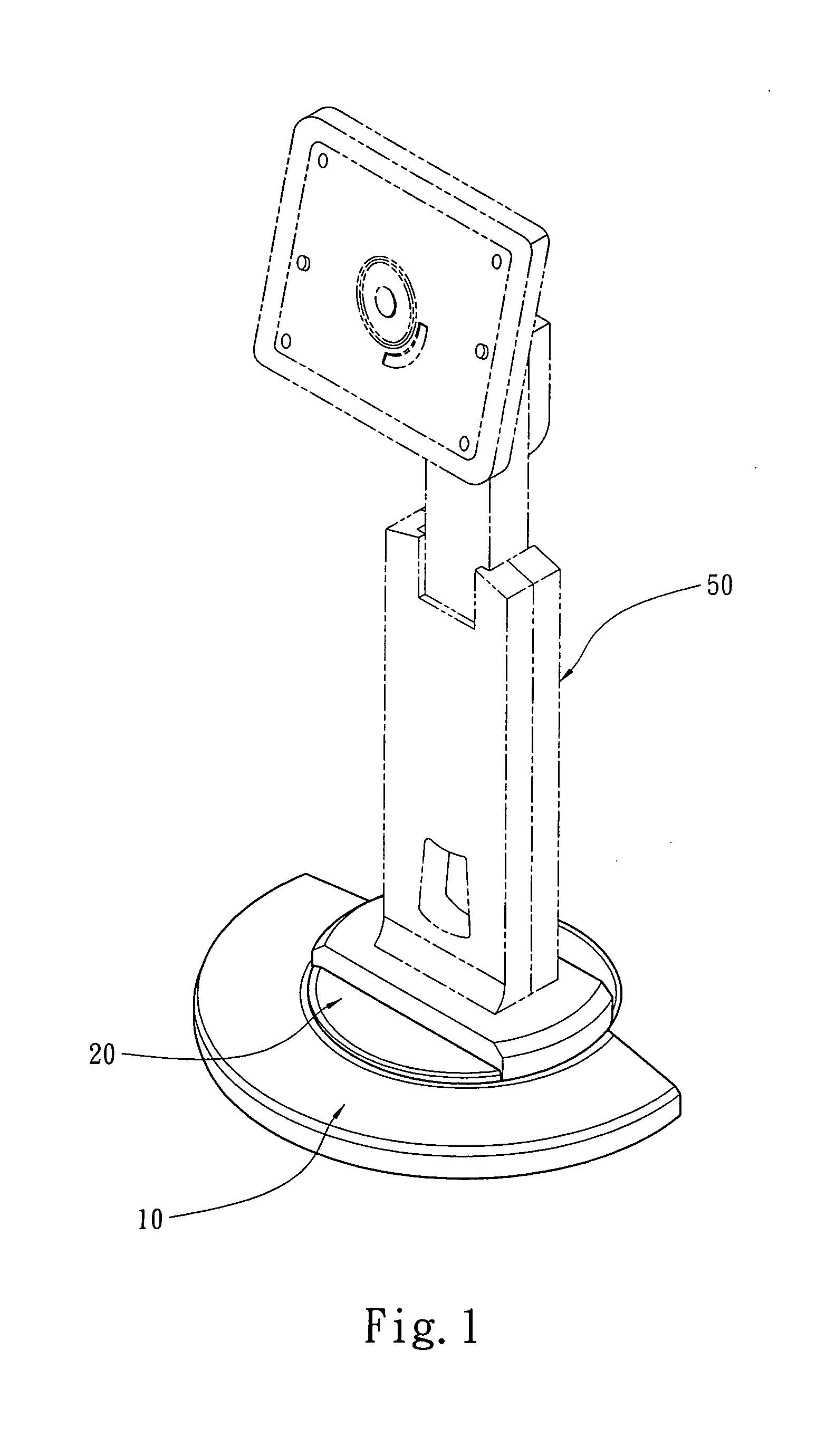 Rotary structure for display base docks