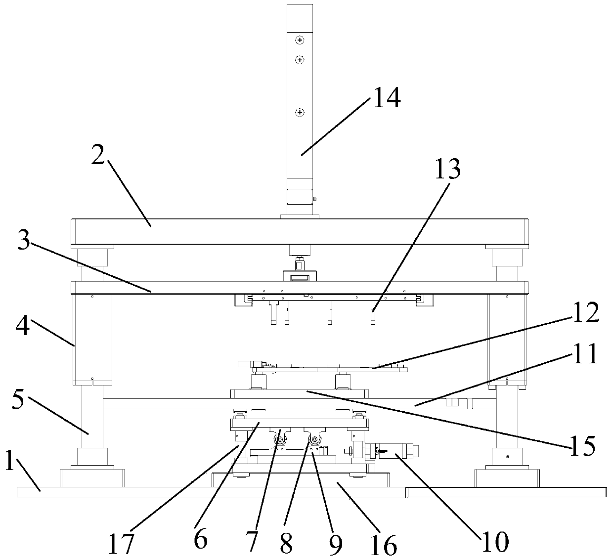 Press-fit device for new energy automobile battery control panel and connector