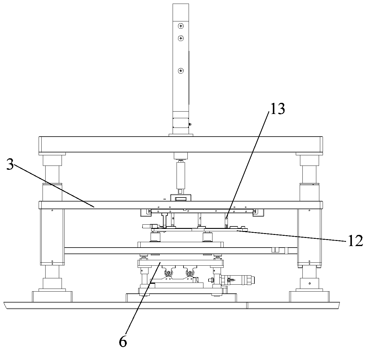 Press-fit device for new energy automobile battery control panel and connector