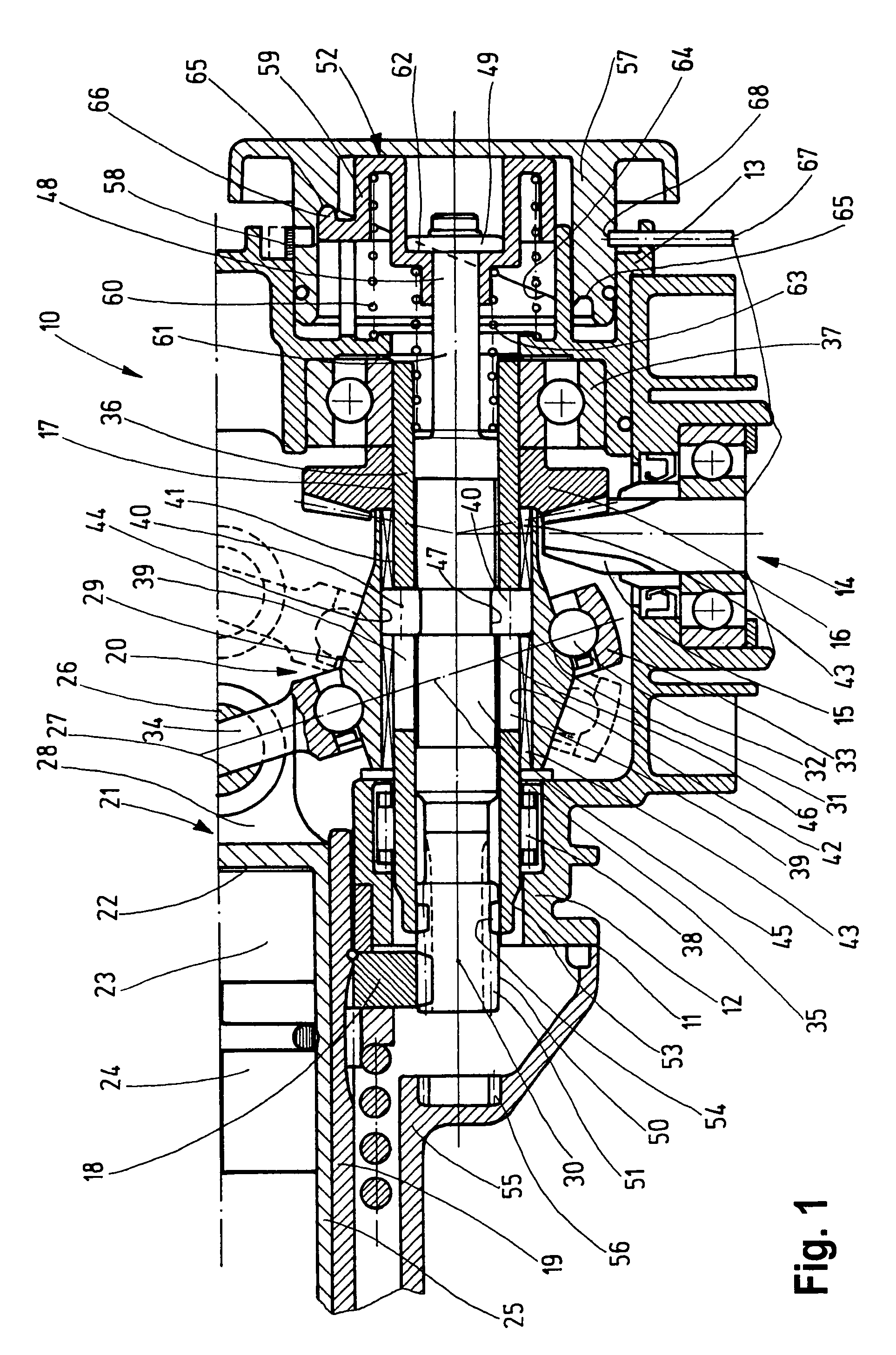 Hammer drill with wobble mechanism and hollow drive shaft