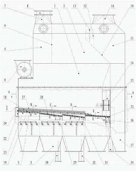 Thermal gas flow circulating type winnowed coal humidifying process for indirectly utilizing waste gas of coke oven flue