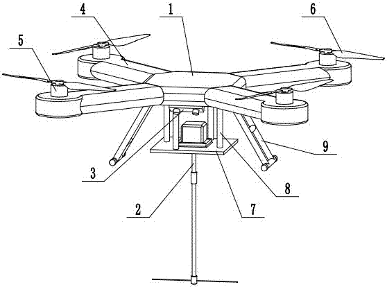 Cotton topping machine based on drone carrier