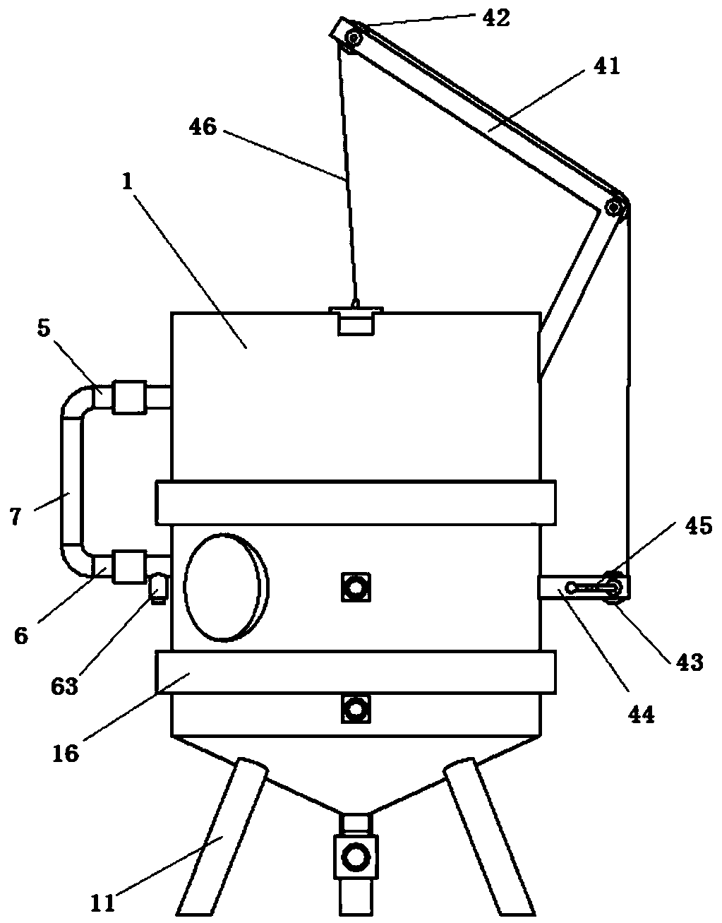 Peel pomace limiting fruit wine fermentation tank