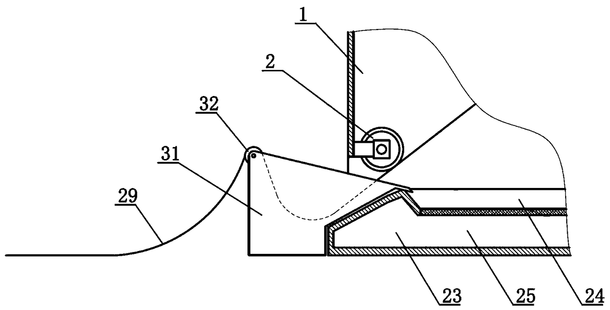 Omnidirectional efficient cleaning device for corridor carpet