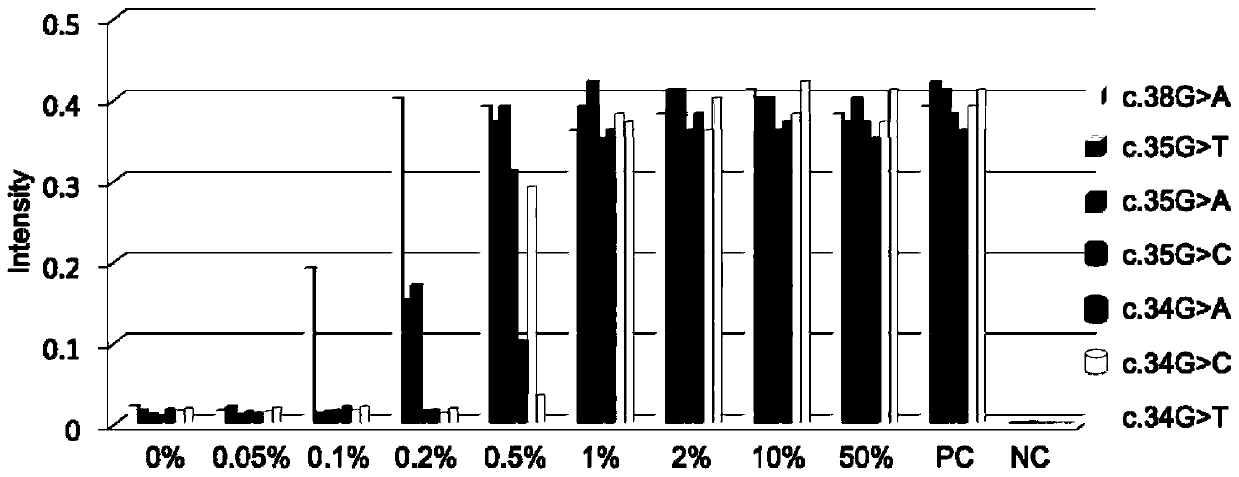 K-ras gene mutation site detection kit