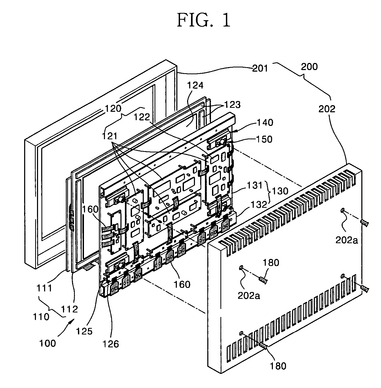 Mounting structure of flat panel display module and flat panel display module including the same