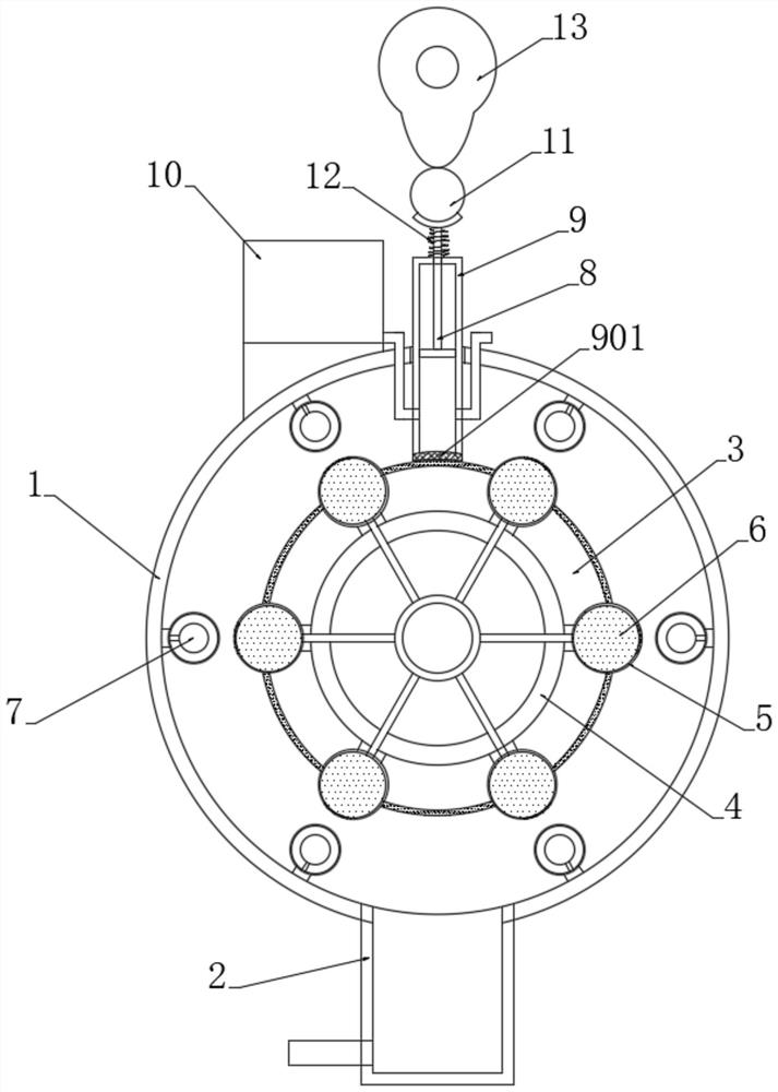 Continuous distribution type photocatalyst indoor air purification device