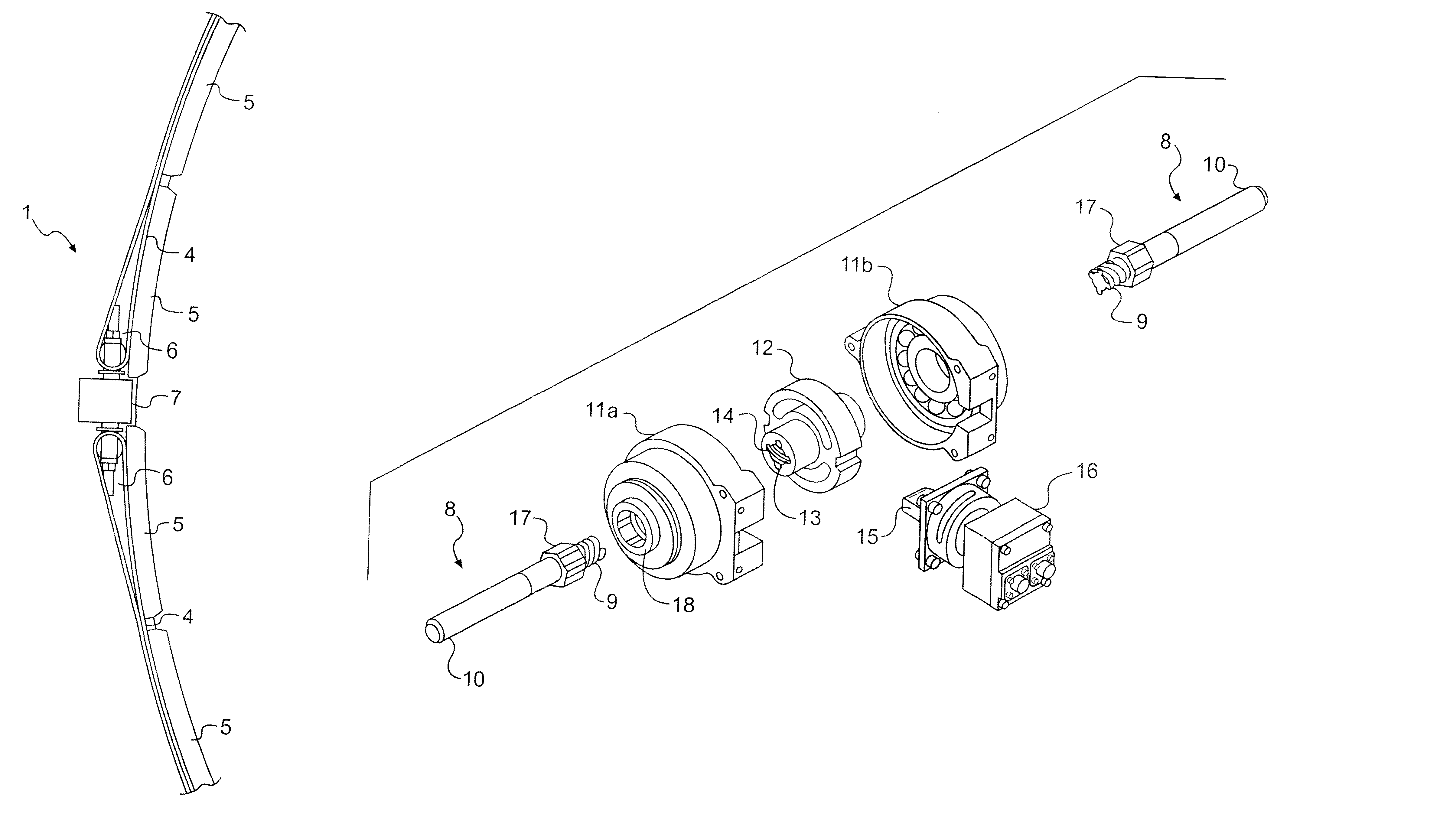 Device and method for connecting two parts of a craft