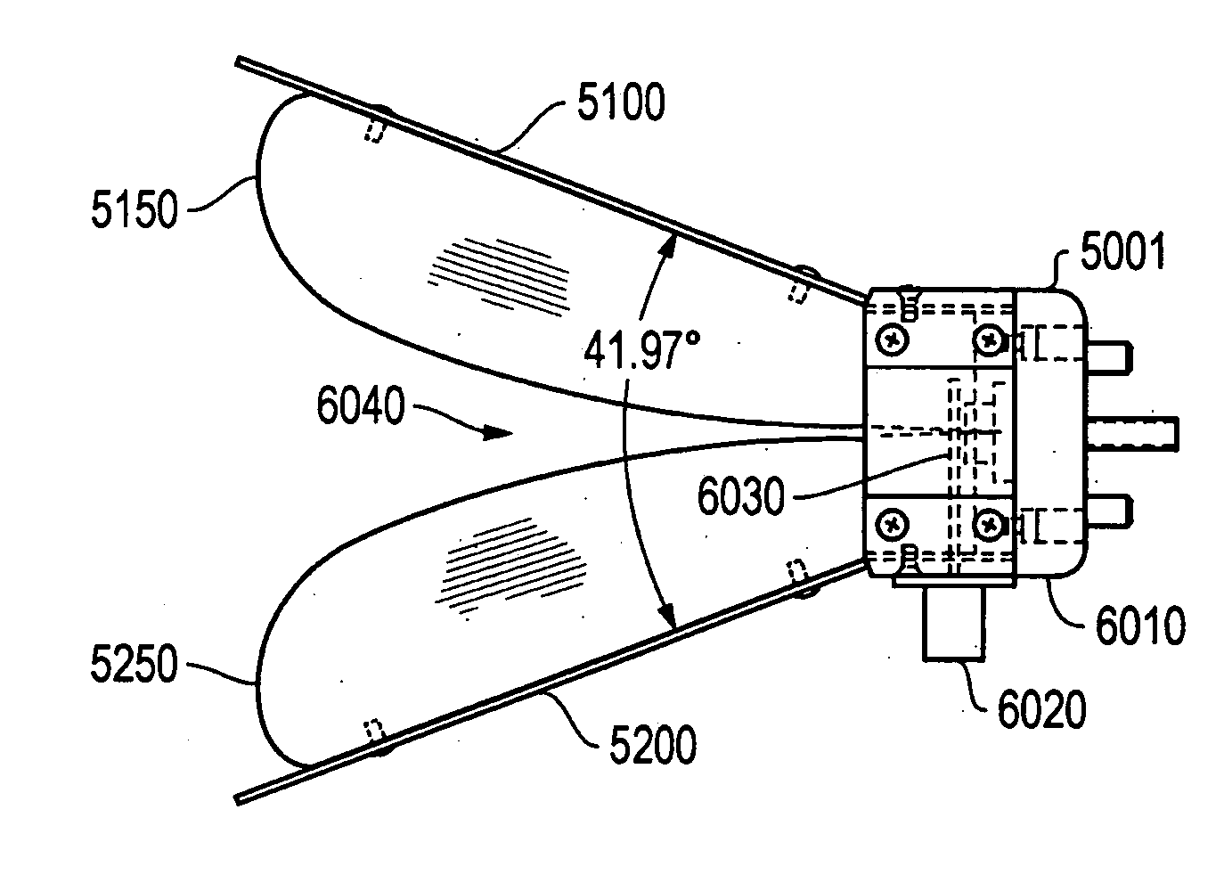 Dual ridge horn antenna