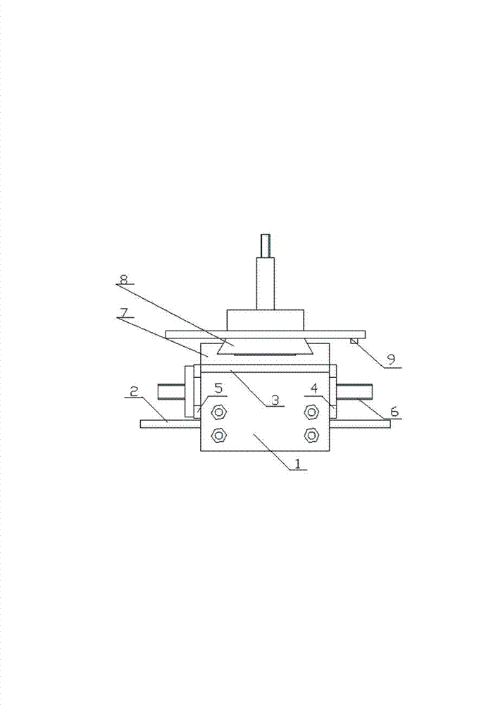 Sliding base specially used for BOPET (biaxially-oriented polyethylene terephthalate) sheet