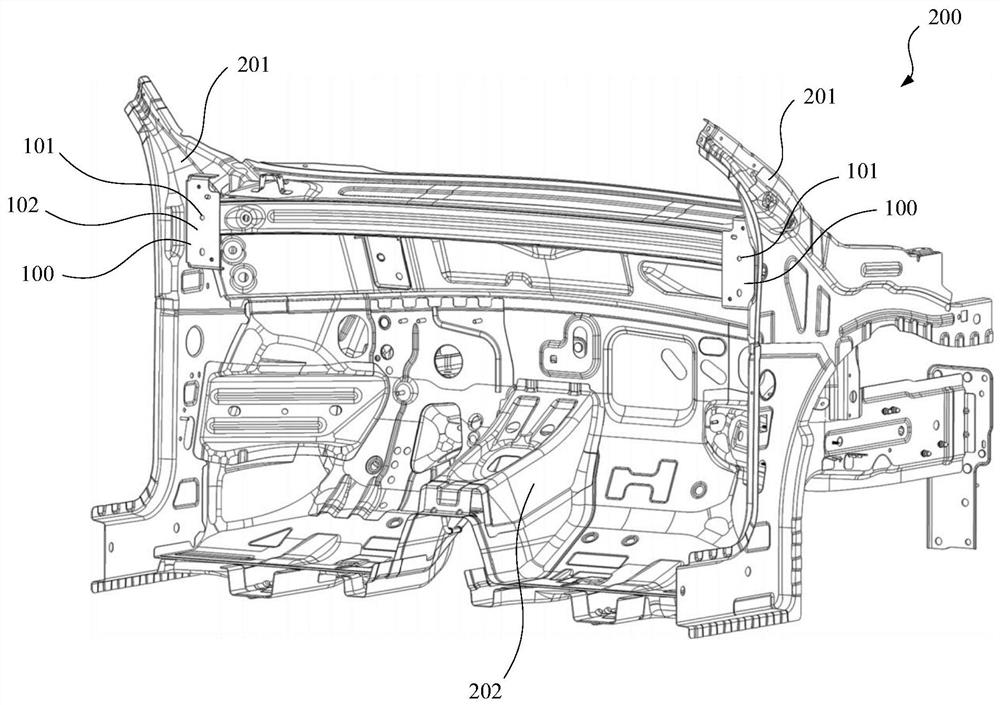 Mounting method of instrument board cross beam mounting plates and instrument board cross beam mounting plates