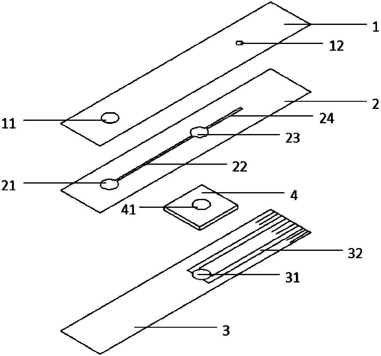 Liquid sample guiding device and detection equipment comprising same