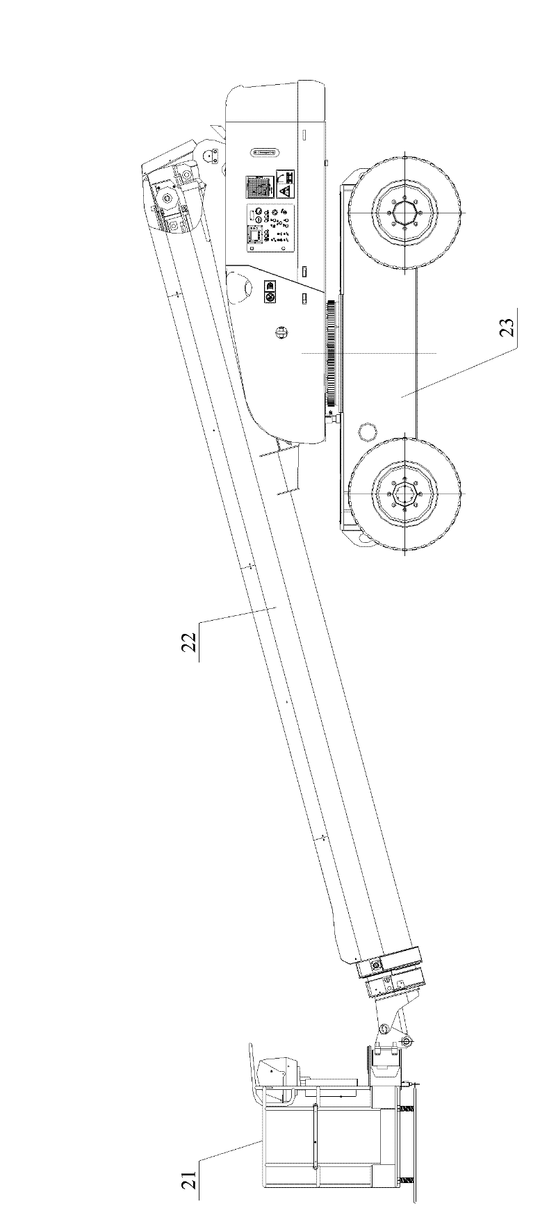 Compound action hydraulic control system and wheeled construction machinery applying same