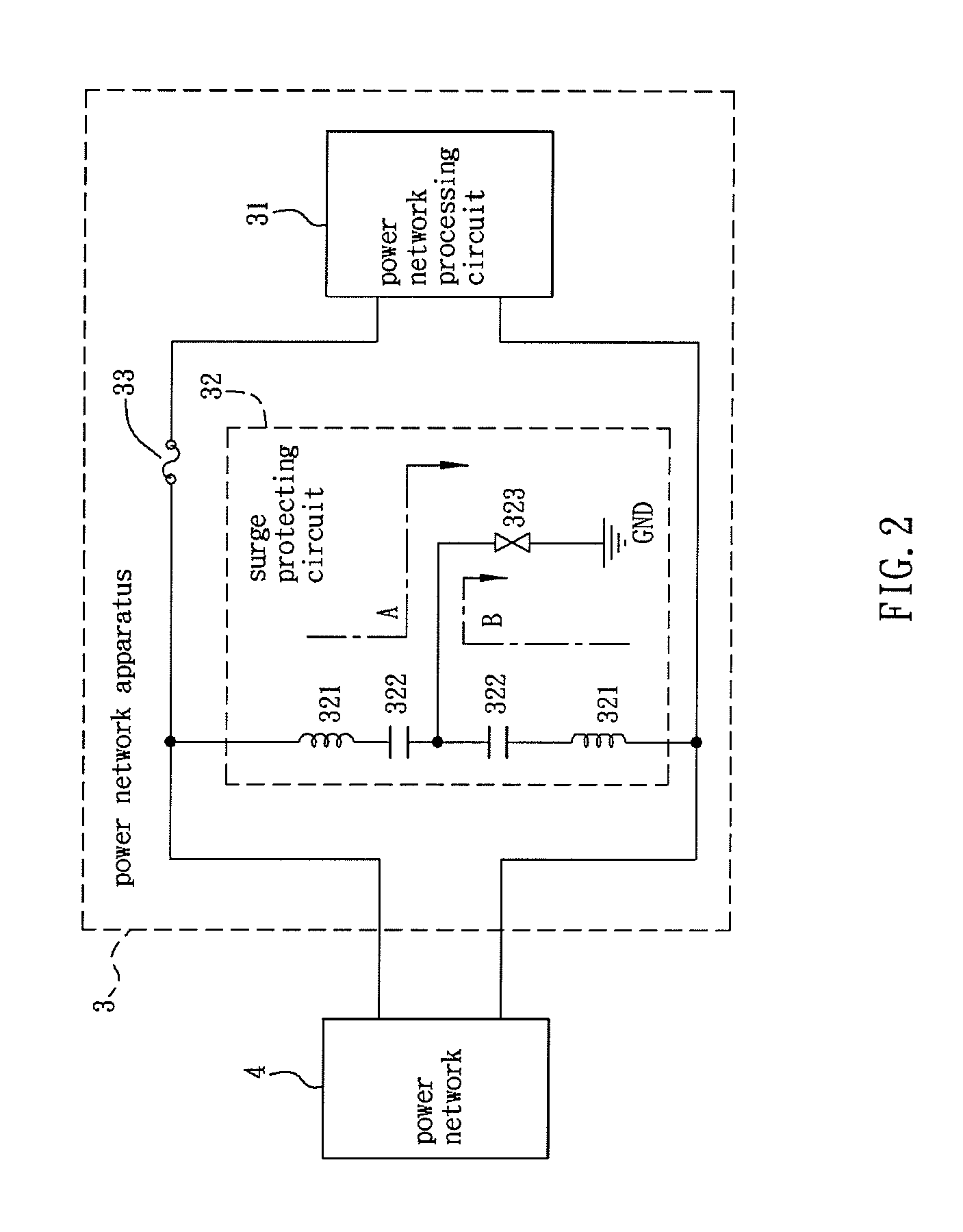 Apparatus and surge protecting circuit thereof