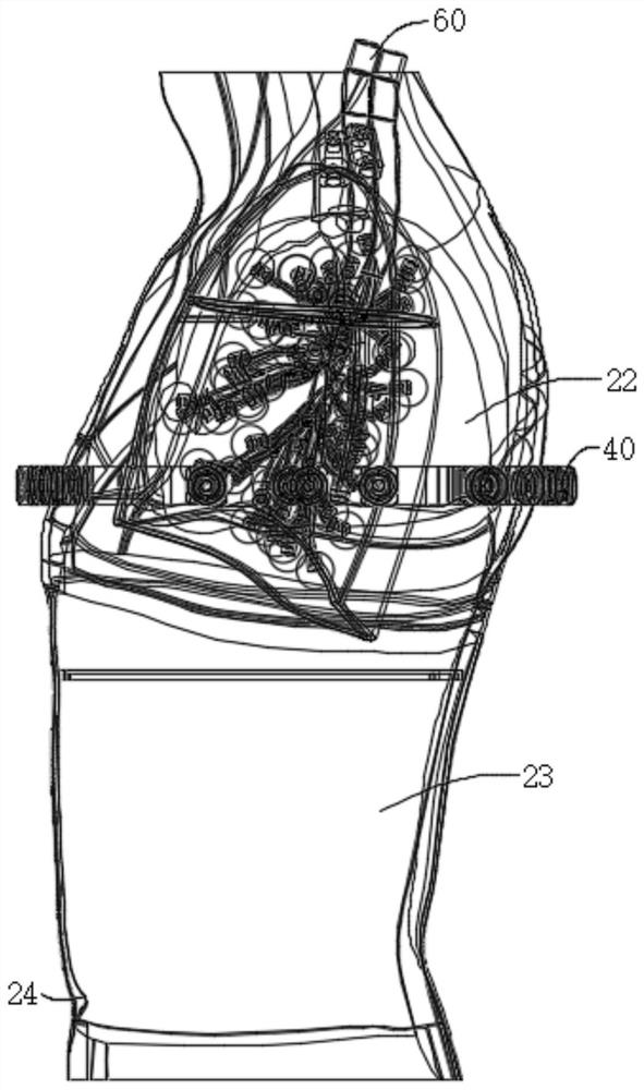 Respiratory system simulation test device for chest EIT