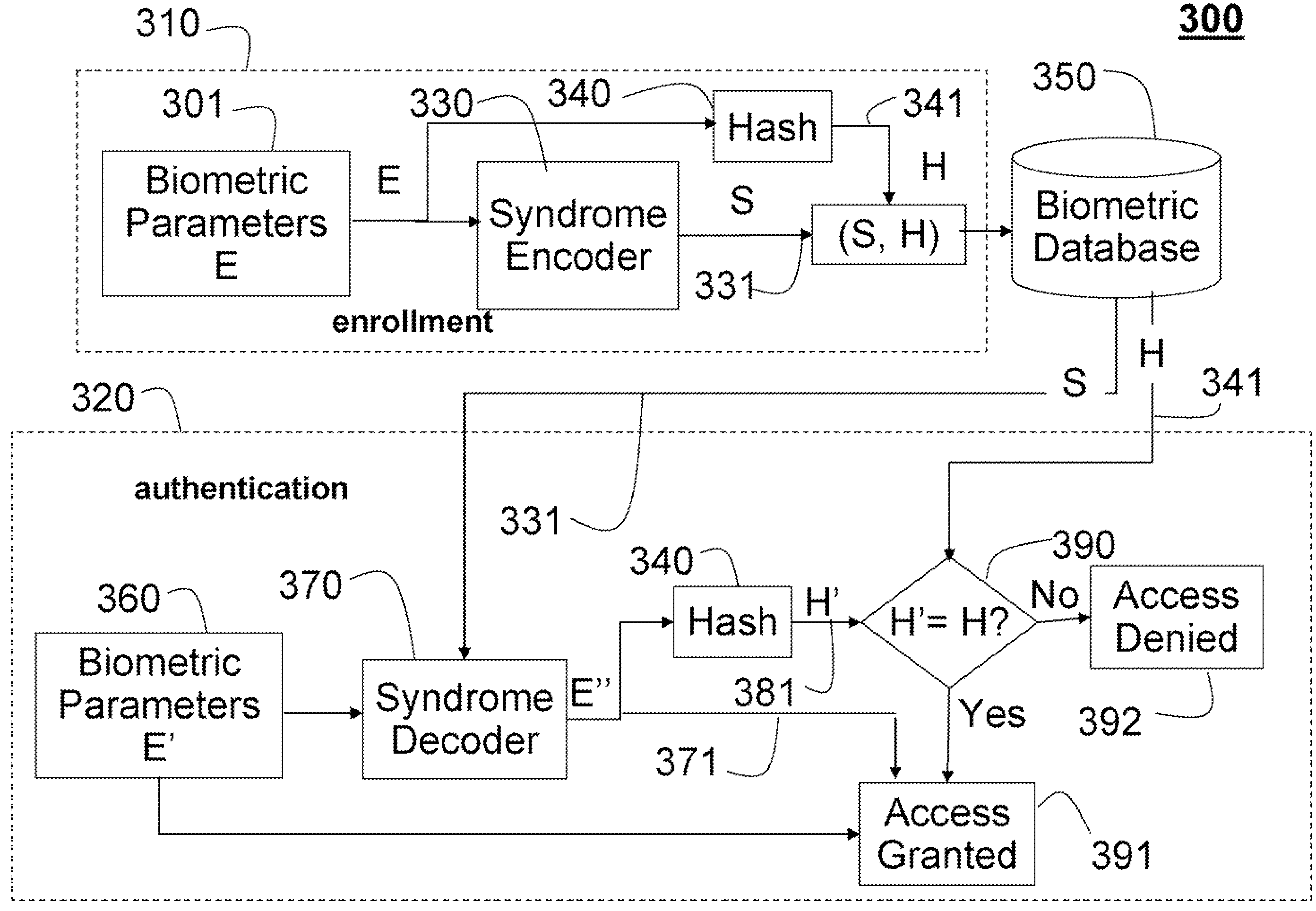 Biometric based user authentication and data encryption