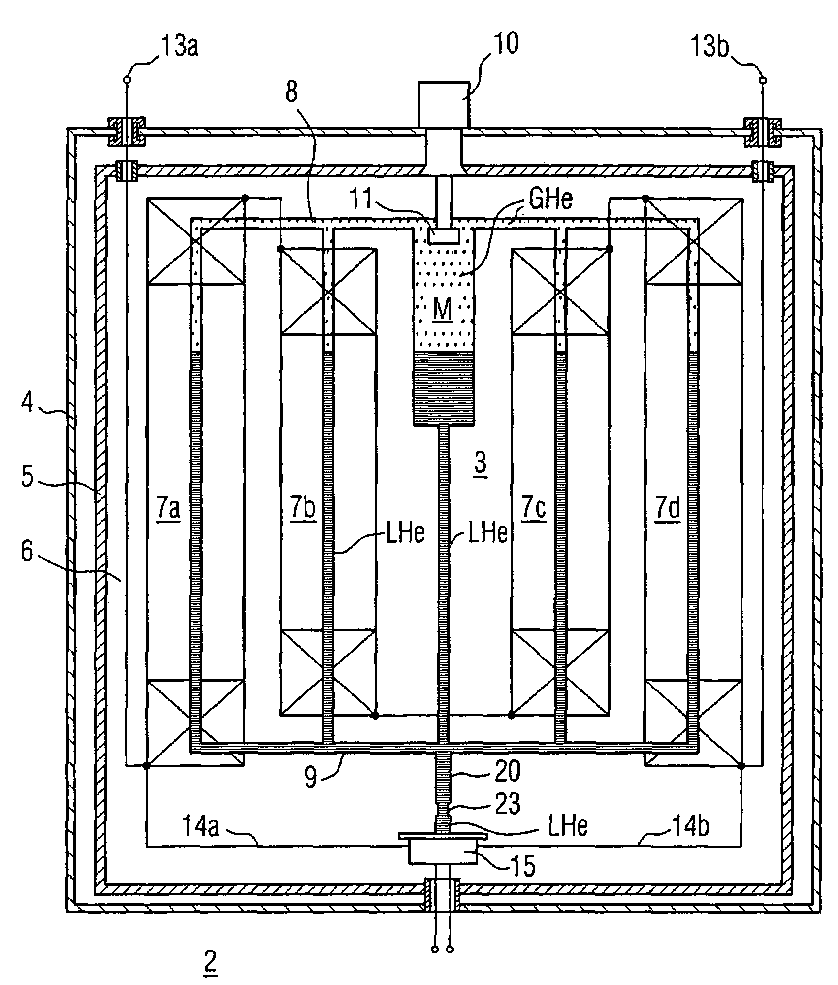 Superconducting device having cryosystem and superconducting switch