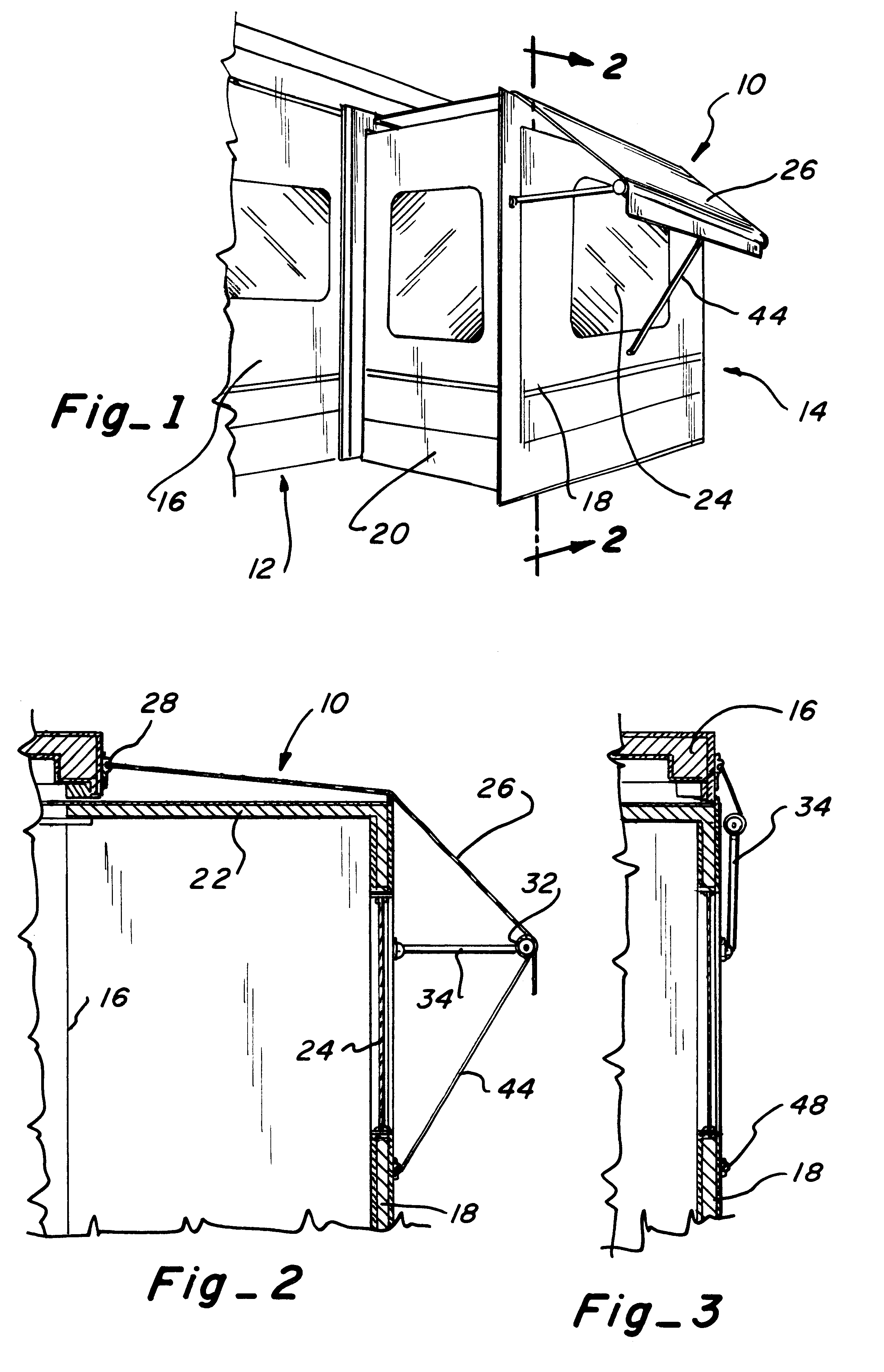 Retractable awning for slide-out unit on mobile home, recreational vehicle or the like