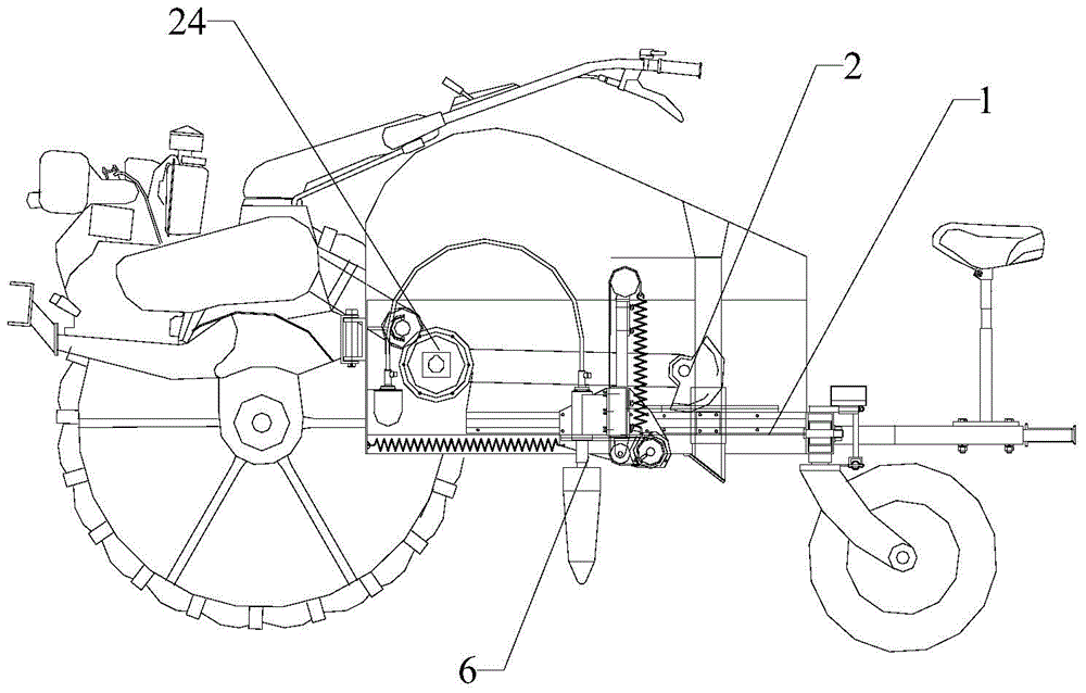 A hole punching mechanism for a transplanting machine