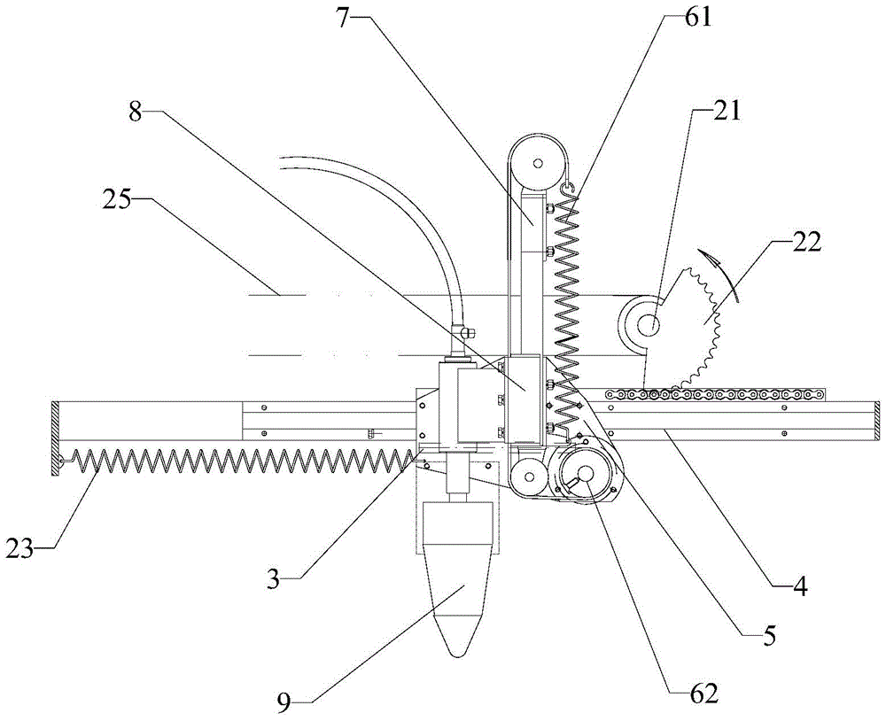 A hole punching mechanism for a transplanting machine