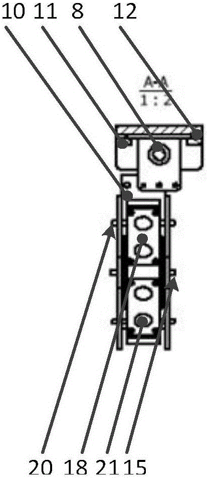 Terminal clamping device for iron tower automatic overhauling climb robot