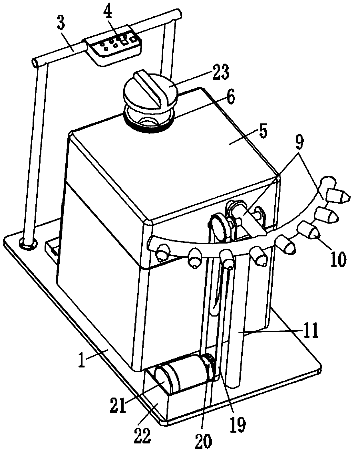 Infectious disease ward disinfectant spraying device