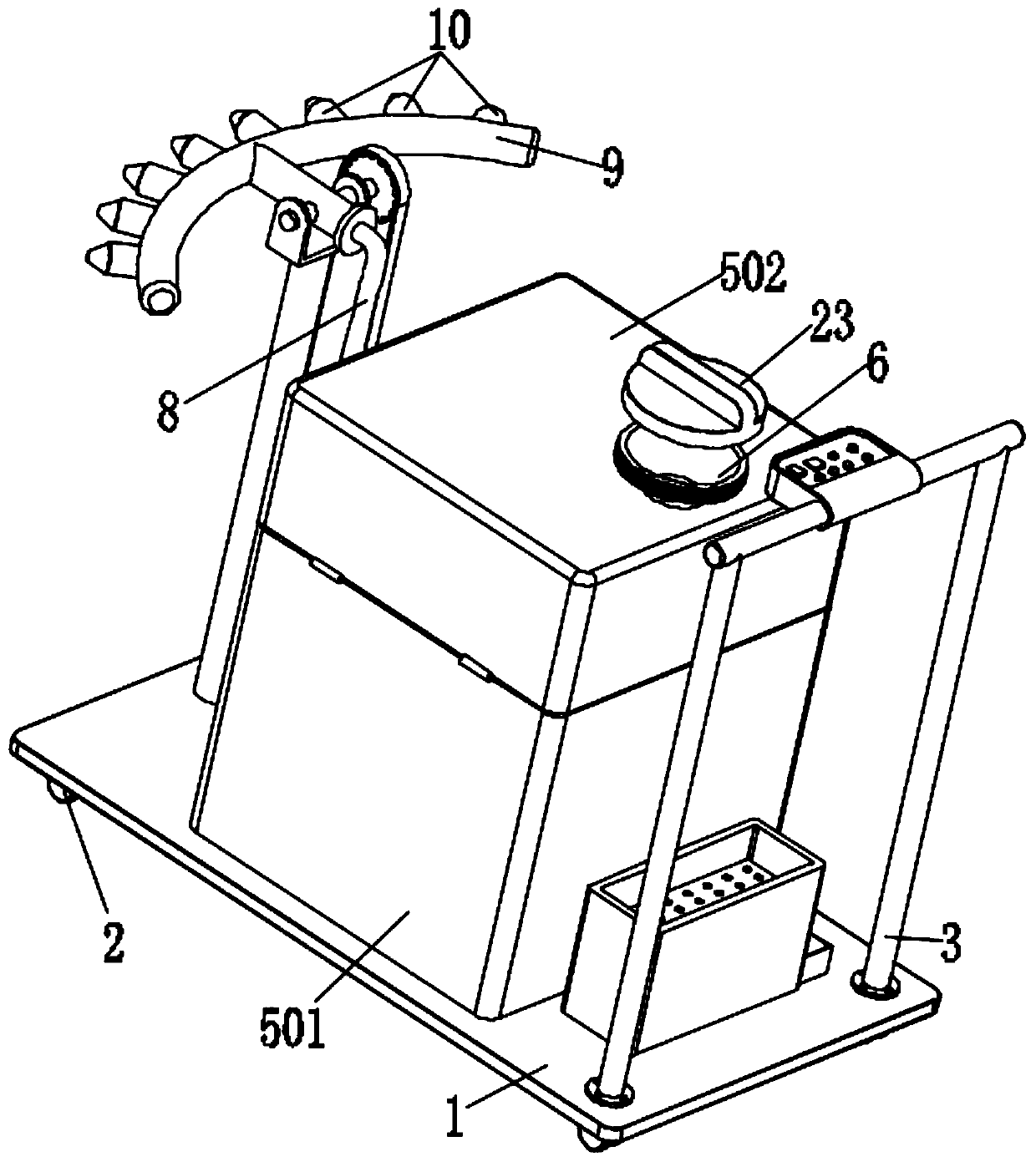 Infectious disease ward disinfectant spraying device