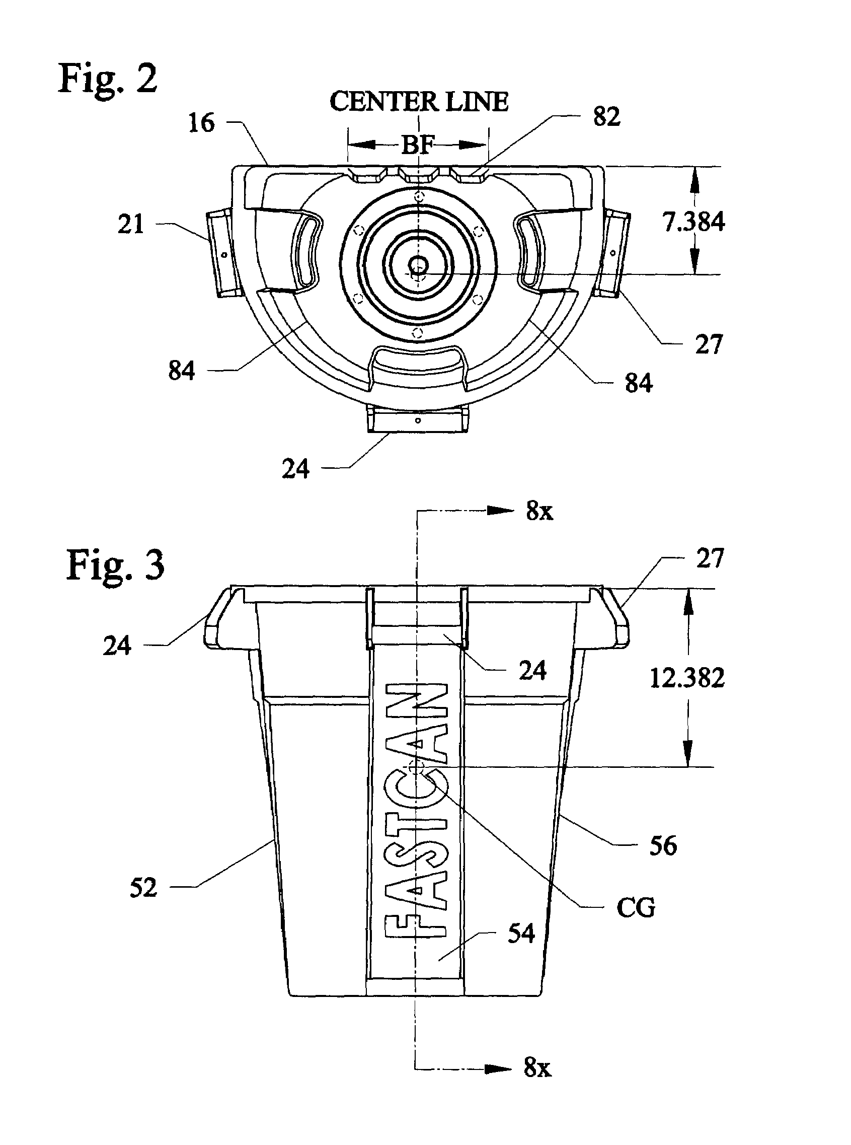 Wheeled refuse container