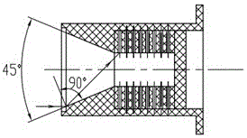 The design structure of inlet side to side of 1500℃ ultra-high temperature angle globe valve