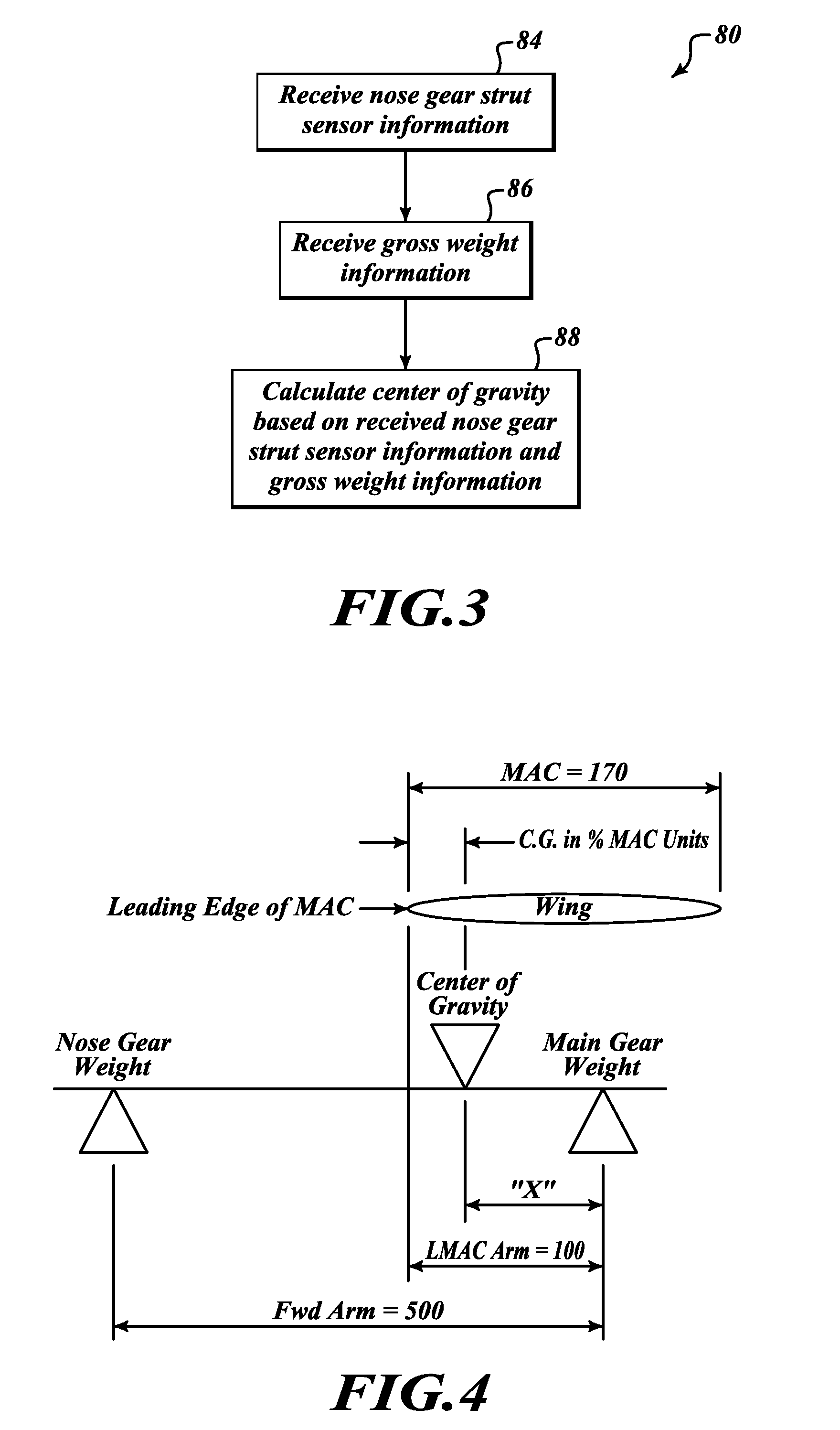 Low cost aircraft center of gravity monitoring systems and methods