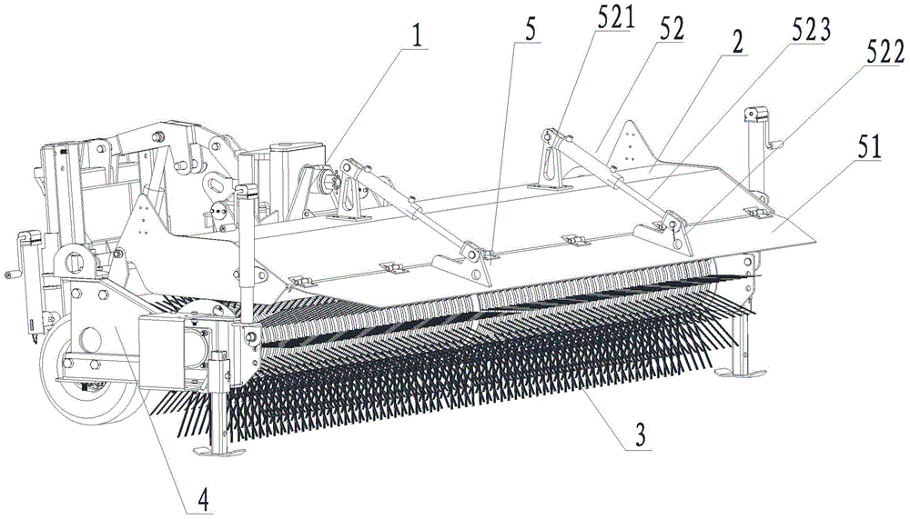 Snow blocking device of novel snow removal truck