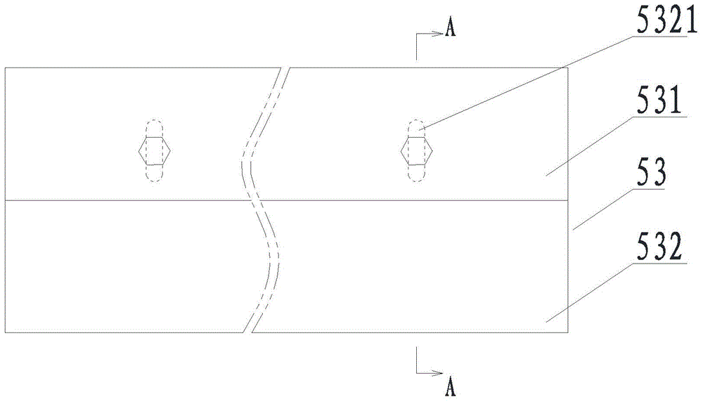 Snow blocking device of novel snow removal truck