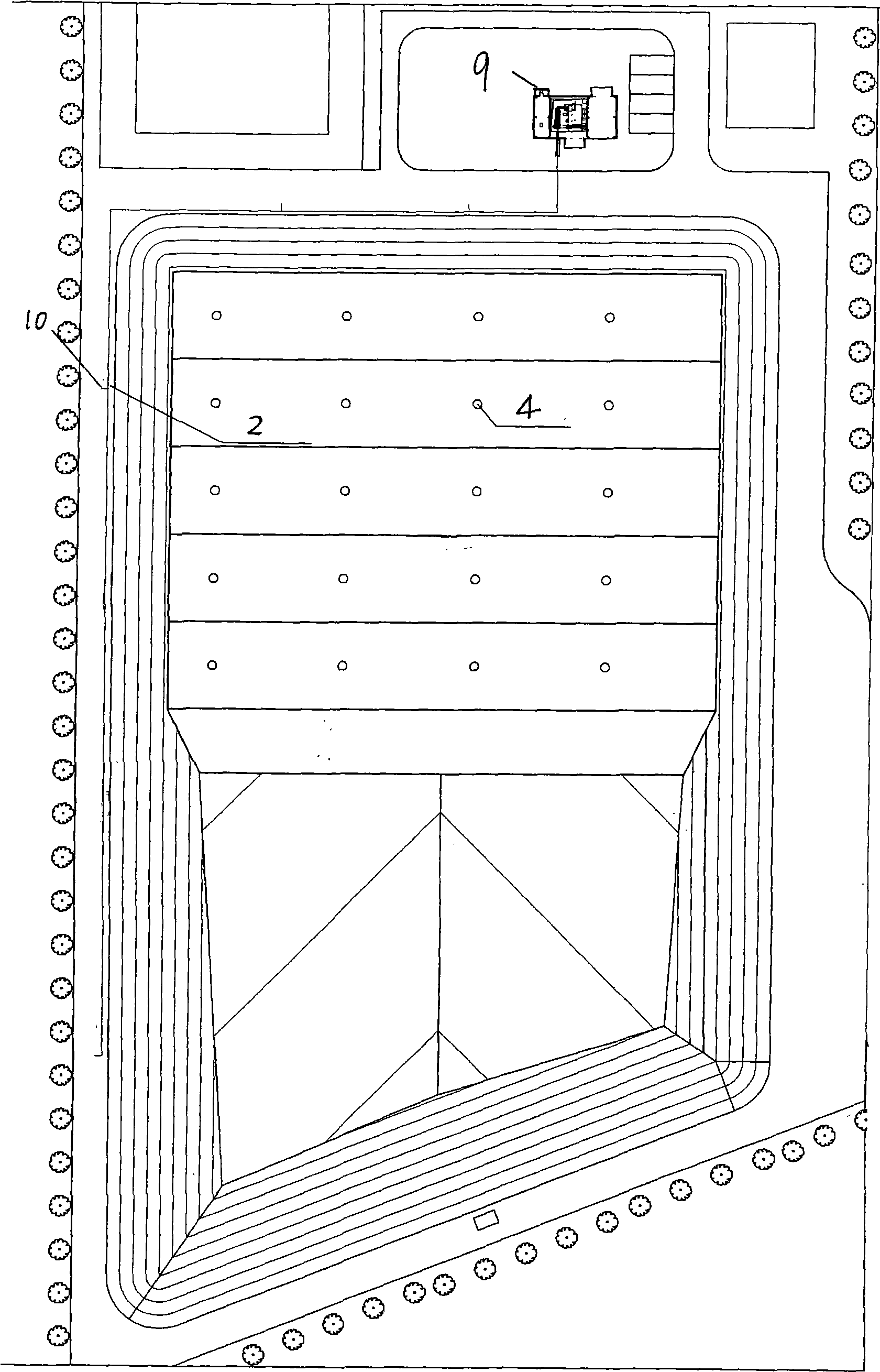 Dewatered sludge landfill method