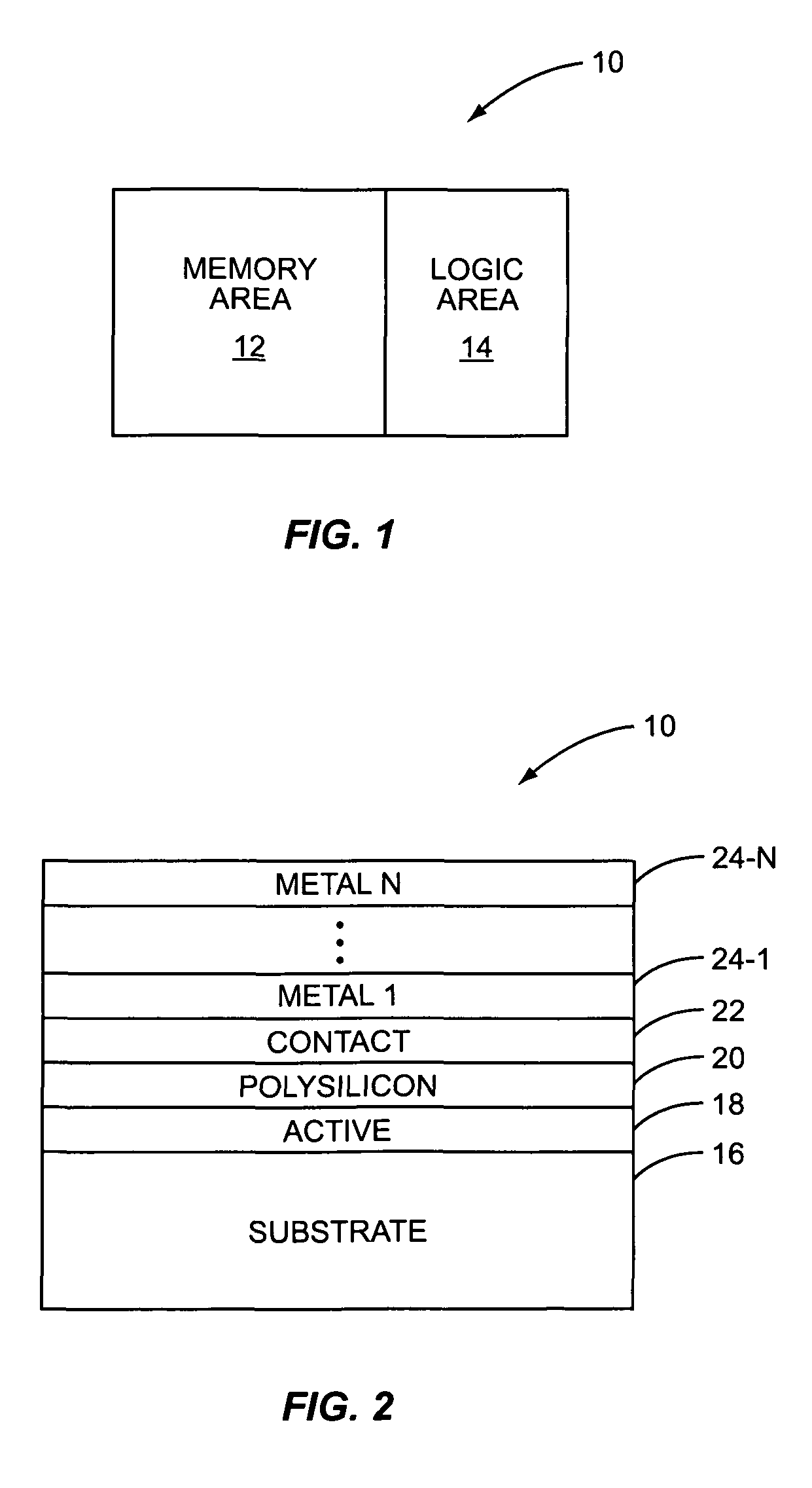 Regular pattern arrays for memory and logic on a semiconductor substrate