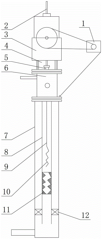 Heavy oil steam huff and puff injection-production integrated device