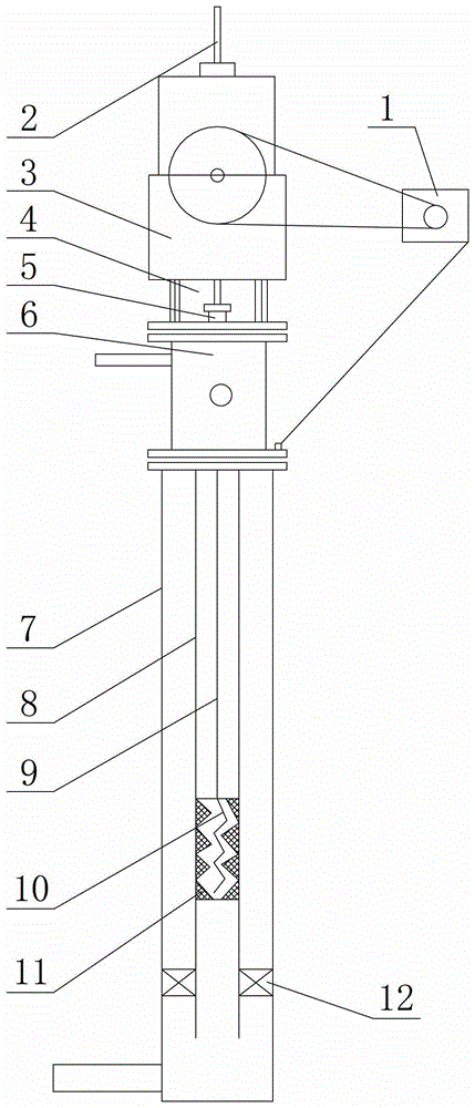 Heavy oil steam huff and puff injection-production integrated device