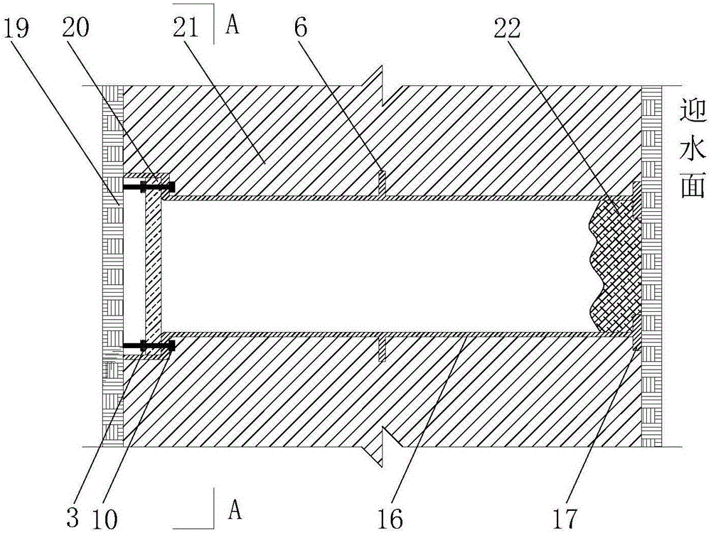 Basement concrete outer wall flexible waterproof wall bushing structure and construction method