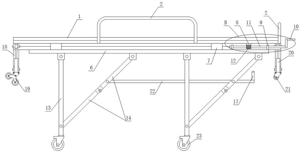 Cardiology patient emergency transport stretcher bed